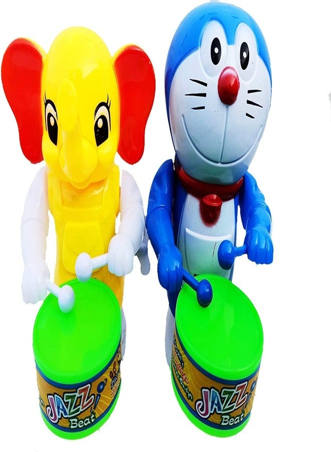 SHANVI e-mart New Elephant Drummer Toy & Dancing Action with Drumming for Kids- Multi Color - Image 1